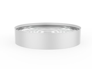 Blank inflatable portable PVC pool for branding mockup, 3d render illustration.