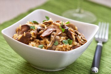 Wild Mushroom Risotto with Parmesan and Parsley