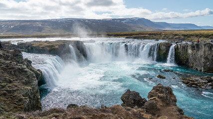 Fototapeta premium Godafoss, Waterfall of the Gods in Myvatn region in Iceland