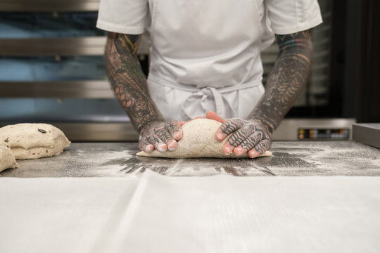 Dough Kneading At Bakery

