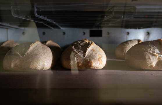 Bread Baking At Oven
