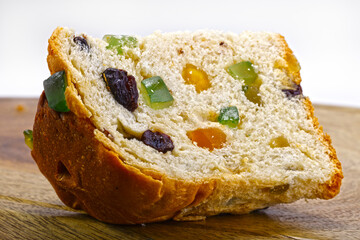 Panettone with fruits (Italian Christmas cake)