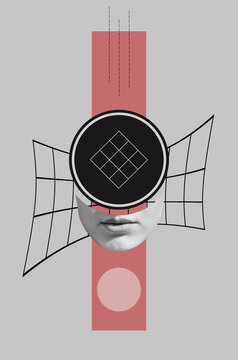 Collage. Surreal portrait