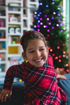 Happy Kid at Home during Christmas