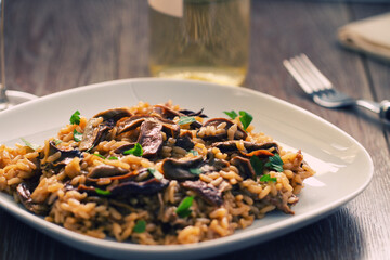 Wild Mushroom Risotto with Parmesan and Parsley