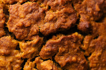Homemade delicious vegan pumpkin muffins flat lay. Pumpkin muffins, healthy vegan snack