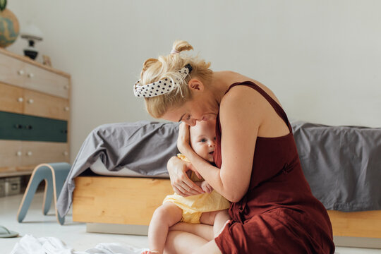 Motherhood: Mother Shows A Lot Of Love To Her Newborn Baby