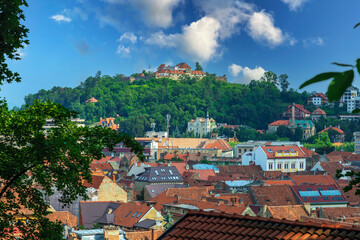 Obraz premium View with the historical center of Brasov, Transylvania, Romania