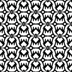 floral seamless pattern background.Geometric ornament for wallpapers and backgrounds. Black and white pattern. 