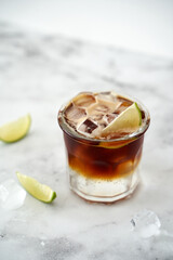 summer refreshing espresso tonic with ice