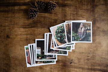 photo prints on a table 