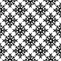 floral seamless pattern background.Geometric ornament for wallpapers and backgrounds. Black and white pattern. 