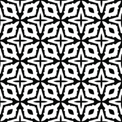 floral seamless pattern background.Geometric ornament for wallpapers and backgrounds. Black and white pattern. 