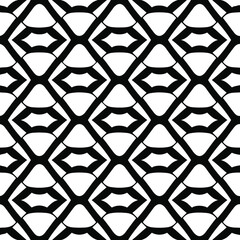 Naklejka premium floral seamless pattern background.Geometric ornament for wallpapers and backgrounds. Black and white pattern. 
