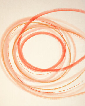 Abstract Pink and Orange Circular Lines