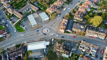 Overhead view of roundabout.