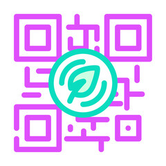 qr code for payment by chia cryptocurrency color icon vector. qr code for payment by chia cryptocurrency sign. isolated symbol illustration