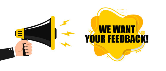 We want your feedback icon - obrazy, fototapety, plakaty