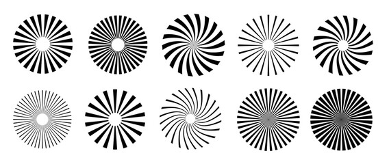 Sunburst element radial stripes or sunburst backgrounds