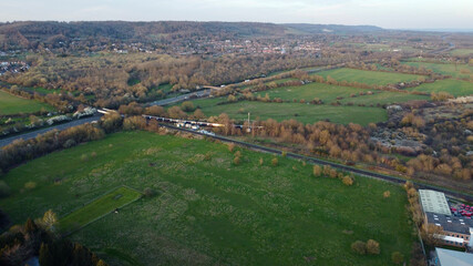 Fototapeta na wymiar Aerial view of English countryside.