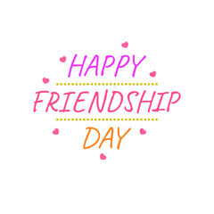 Abstract Lettering Text Happy Friendship Day Card Hand Draw Lettering Vector Design Style Template For Poster Social Banner Cards