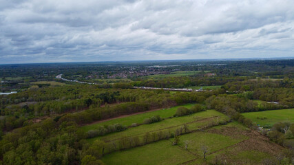 Fototapeta na wymiar Aerial view of countryside.