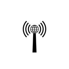 World broadcasting news antenna icon isolated on white background
