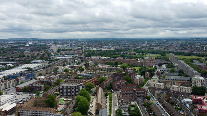 Fototapeta na wymiar Aerial photo of South London skyline.