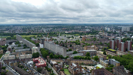 Fototapeta premium Aerial photo of South London skyline.