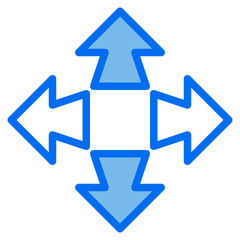 Expand blue line icon