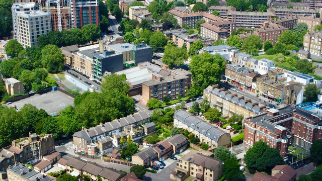 Aerial photo of South London.
