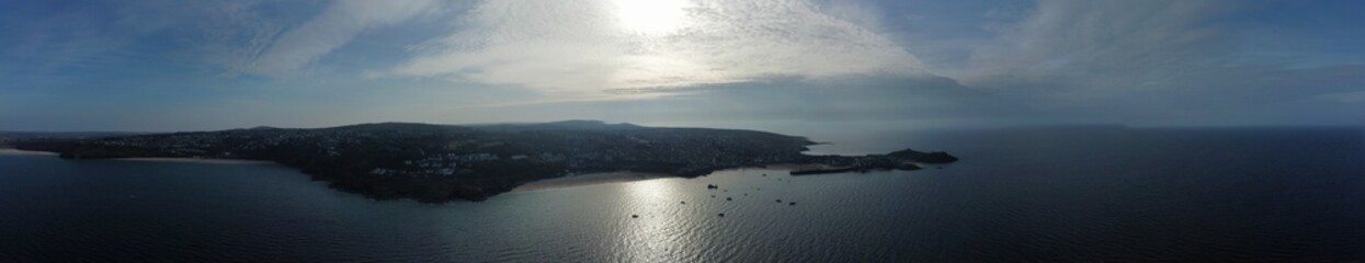 Aerial view of St Ives, Cornwall.