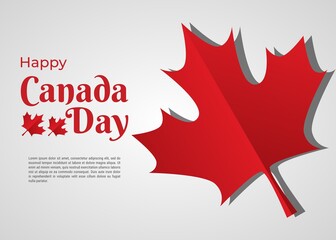Canada Day celebration background with maple leaf design