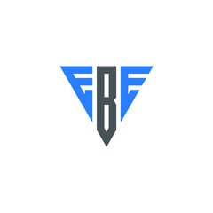 EBE logo EBE icon EBE vector EBE monogram EBE letter EBE minimalist EBE triangle EBE flat Unique modern flat abstract logo design 