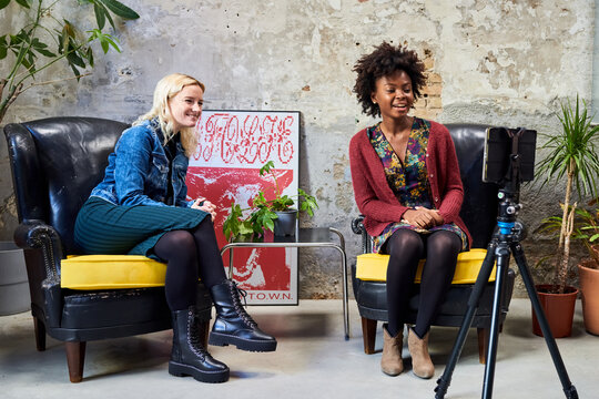 Bloggers recording video