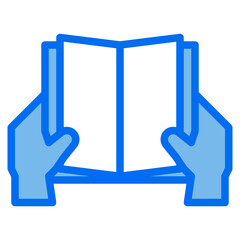 openbook blue line icon