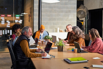 Diverse team in conference room