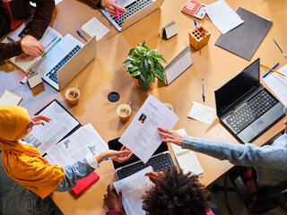 Company executives having business meeting