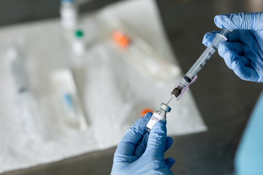 Close Up Image of Vaccine Preparation