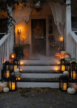 front porch halloween decor after dark 
