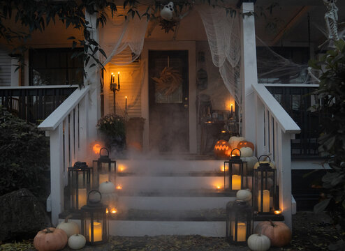 front porch halloween decor after dark 