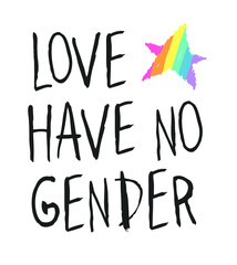 Vector Doodle Illustration Rainbow. Cartoon Pride Colorful Drawing. Hand Drawn LGBTQ Flag Support Ribbon Sketch