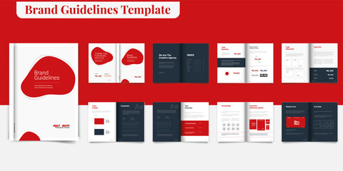 Brand Guideline Template Brand Style Guide Book Brochure Layout Brand Book Brand Manual Brand Guideline Template Brand Identity