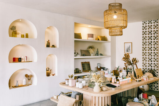 White Home Decor Store Interior