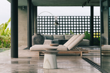 Open Living Room in Tropical Villa