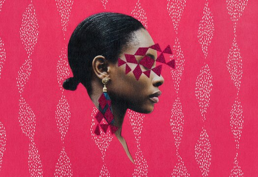 Womans art portrait Collage 