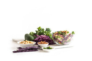 Colorful Salad Bowl with Asian Veggies