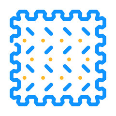 exercise mat gym equipment color icon vector. exercise mat gym equipment sign. isolated symbol illustration