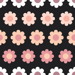 Chic Daisy Chains Repeating Seamless Pattern Wallpaper Fabric Vector