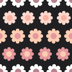 Chic Daisy Chains Repeating Seamless Pattern Wallpaper Fabric Vector